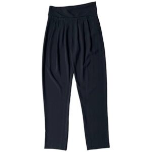 Aritzia Wilfred Tuxedo Pant High fold over Waist Straight leg Trouser Black